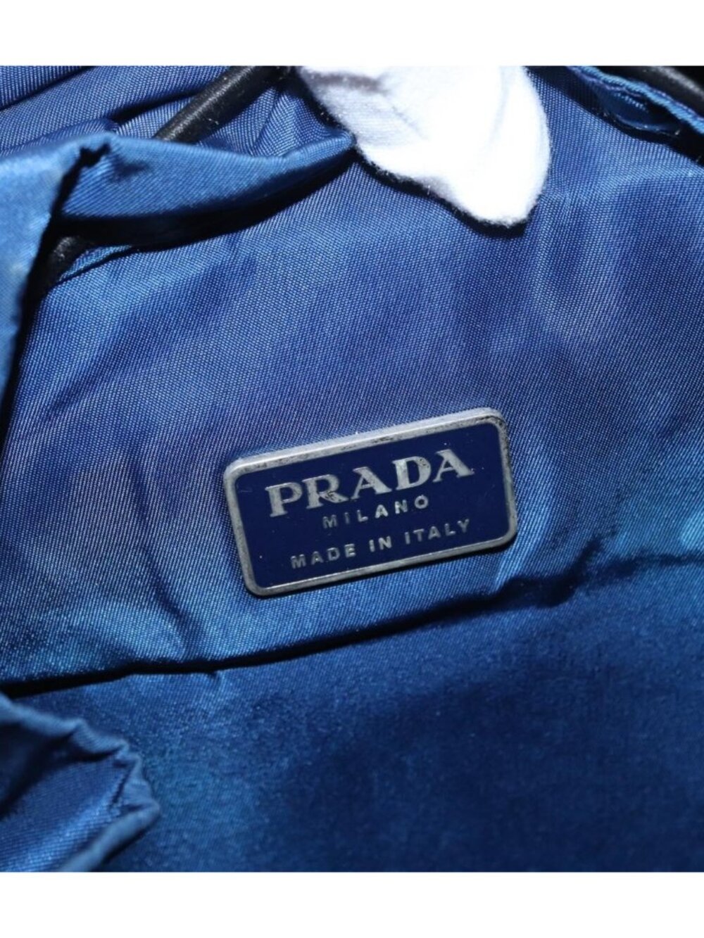 PRADA Backpack Nylon Blue Silver - Picture 16 of 16